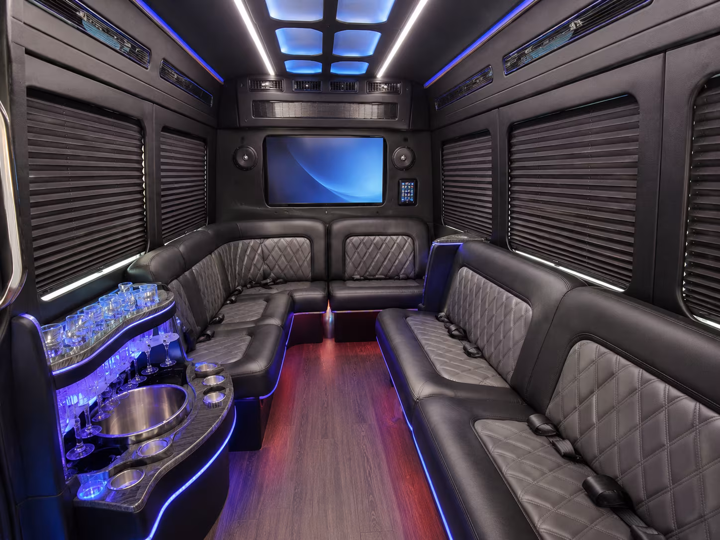 san leandro party bus interior